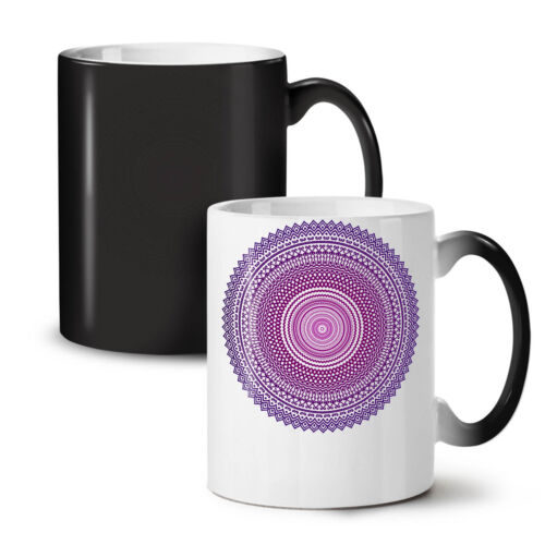 Mandala Art Round NEW Colour Changing Tea Coffee Mug 11 oz | Wellcoda - Picture 1 of 7