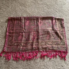 Pashmina Womens Pink 68" X26" Rectangle Scarf