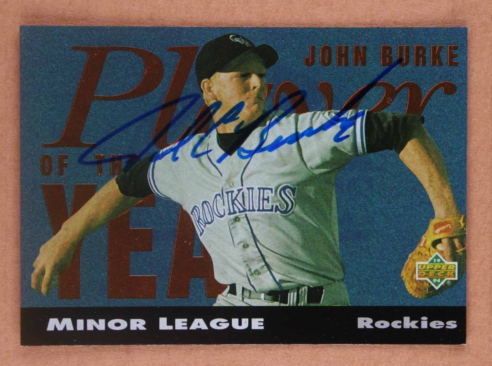 AUTOGRAPHED - John Burke Upper Deck #PY23 Colorado Rockies 1993 Minor League