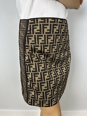 Authentic Fendi Zucca FF Logo Zip Skirt Mini Size 40 US6 S/M Authentic Fendi Zucca FF Logo Zip Skirt Mini Size 40 US6 S/M