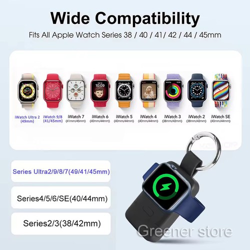 Banque Chargeur Magnétique Portable 1400mAh pour Apple Watch 9/8/7/6/5/UItra/UItra 2 - Photo 3 sur 22