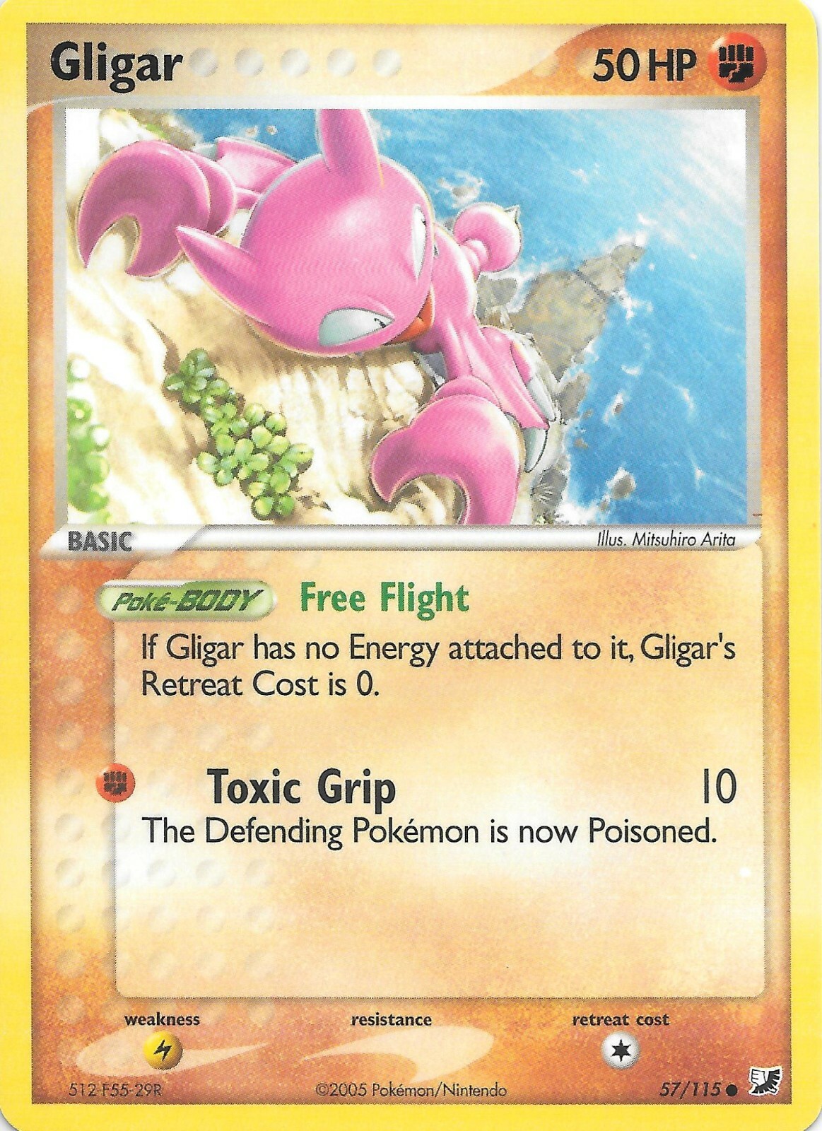 GLIGAR 57/115 EX Unseen Forces Pokemon Card NM