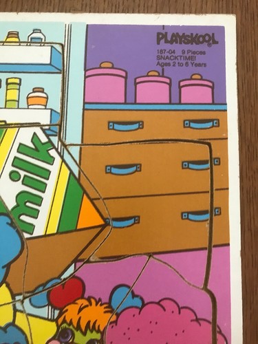 Rompecabezas de madera en muy buen estado Playskool: Popples Snack Time con PC & Putter Cupcake 1986 - Imagen 3 de 5