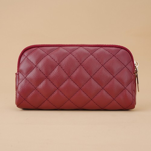 Women Leather Wallet Double Zipper Long Purse Phone Handbag Clutch with Wristlet - Picture 16 of 47
