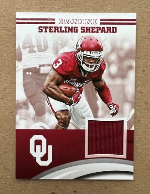 2016 Panini Oklahoma Sooners – Sterling Shepard Jersey Relic SS-OU (Red) 