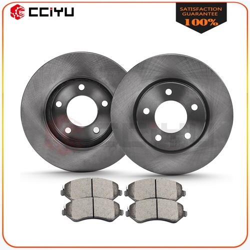 Front Solid Brake Rotors & Ceramic Pads For 2007-2012 Volvo C30 2006-2012 C70