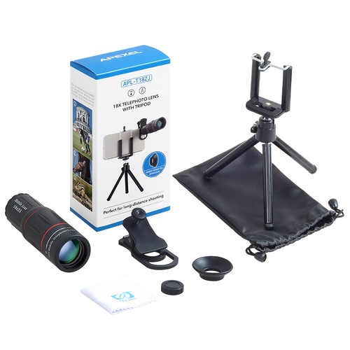 APEXEL 18X Zoom Lens Far Distance Phone Camera Lens for Phones With Tripod Clip - Photo 7 sur 7