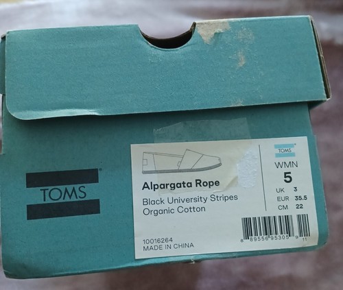 Women's Toms Alpargata Rope Slip on Espadrille Pumps in Black UK 3 - 第 12/12 張圖片