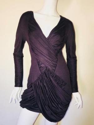 cushnie jersey dress NEW CUSHNIE ET OCHS EGGPLANT SILK JERSEY DRESS SIZE L $1895 Worn by LEAH  MILLER