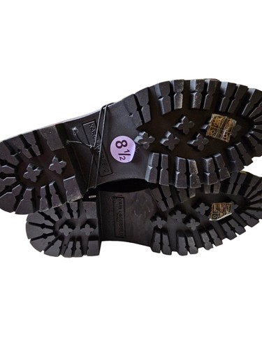 Karl Lagerfeld Combat Black Boots Paris Embellished Strap Payson Pippa 8,5 NEU - Bild 5 von 16