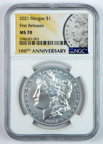 2021 Morgan Silver Dollar - NGC MS 70 - 100th Anniversary - FR