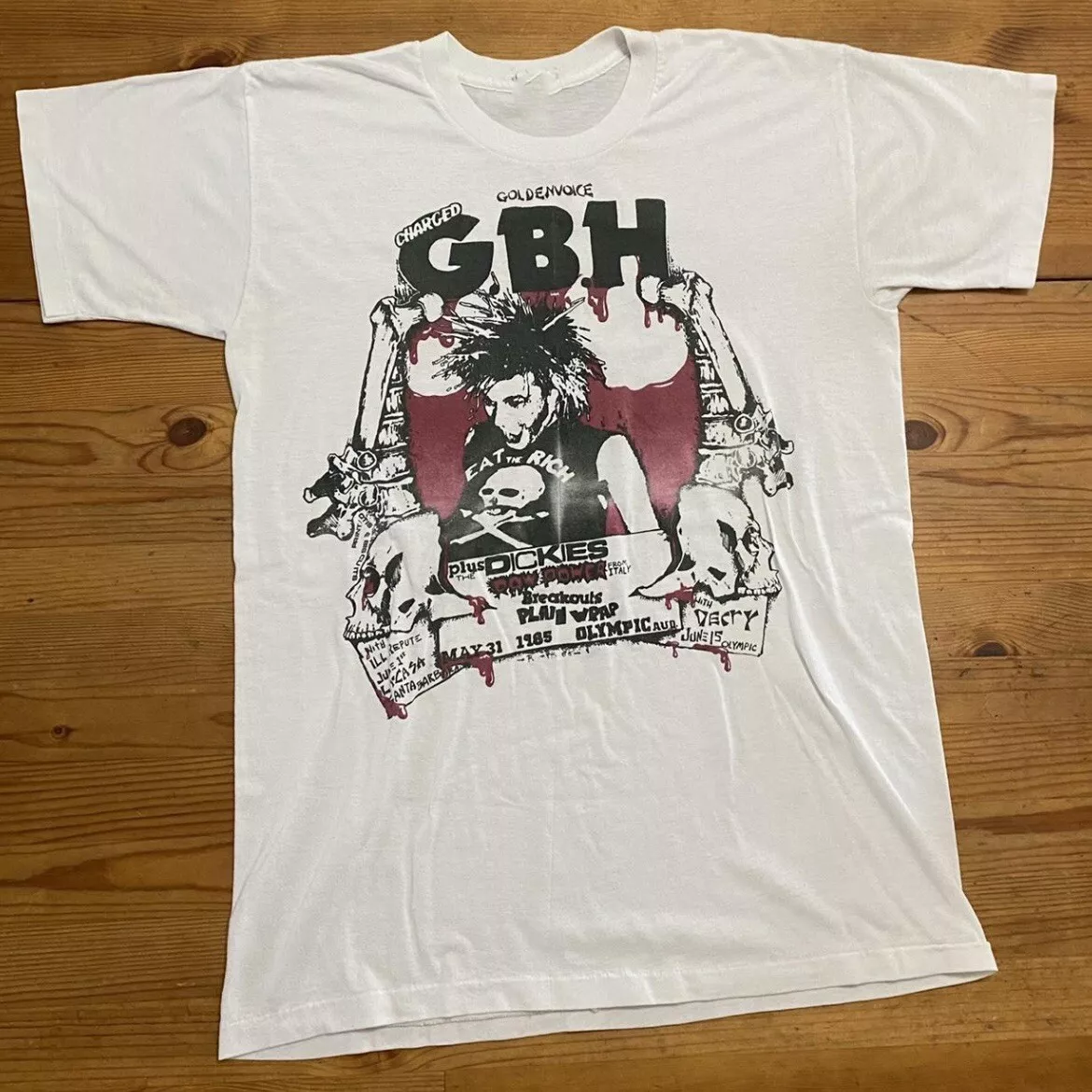 1985 Charged GBH Band Punk Rock Band Tour Unisex T shirt Classic S-5XL EE1230