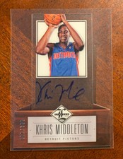 Khris Middleton 2012-13 Panini Limited RC auto #229 1/1 1/399 Acetate Die-cut🔥
