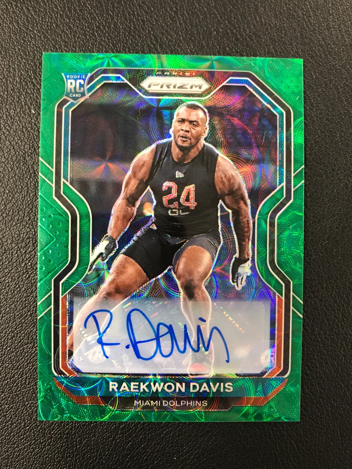2020 Panini Prizm #341 Raekwon Davis Rookie Auto Green Scope Prizm /75 No Reserv