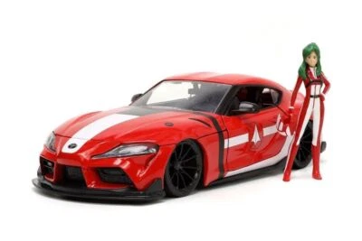 JADA TOYS - TOYOTA Supra 2020 mit Miriya STERLING ROBOTECH Figur rot - 1/24 -... - Bild 1 von 4