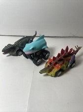 LOT OF 3 Pull Back Car Dinosaur Game Dino Toys for Kids Vehicles  Shark Car
