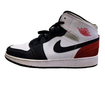 Size 7y - Air Jordan 1 SE Mid Red Black Toe 194277044802| eBay