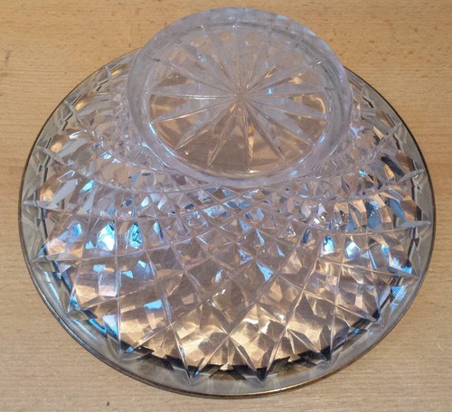 Rare Art Deco Val St. Lambert and Wolfers Crystal bowl with silver mount Belgium - Picture 3 of 4