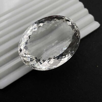 Natural Clear Crystal Oval Cut Flawless Gemstone 35*47 MM 227 CT