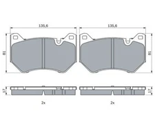 Brake pad set, disc brake Bosch 0986424966 for Audi Q5