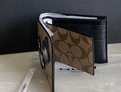 NWT COACH X DISNEY TAN/MULTI SIGNATURE PATCHES 3 IN 1 WALLET