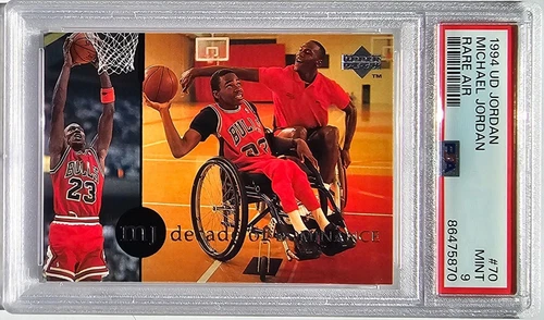 Michael Jordan Graded PSA 9! Rare Air Tribute Set 1994 Card #70 Decade Dominance