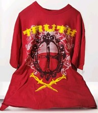 VTG 90s Y2K Johnny Blaze Hip Hop NYC Skull Respect T Shirt Sz 2XL Red Wu Tang