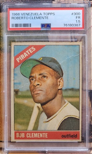 Roberto Clemente #300 1966 Venezuela Topps card