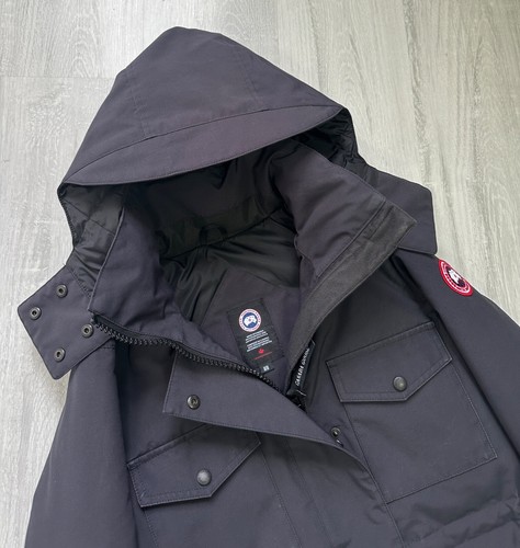 Women's CANADA GOOSE Gabriola Parka Down Puffer Jacket Coat Hooded Navy Size M - Picture 14 of 24