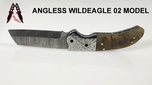 Pack Of 3 Luxury Angless Handmade Damascus Folding Knife Hunting Camping Lot 10 - Picture 18 of 22
