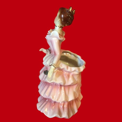 ENESCO VIENNESE WALTZ GIRL FIGURINE PLANTER VINTAGE RARE PORCELAIN 7 1/2" - Picture 8 of 14