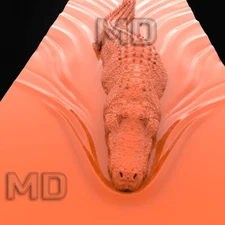 3D stl file relief crocodile for 3d printer or CNC router cnc machine milling