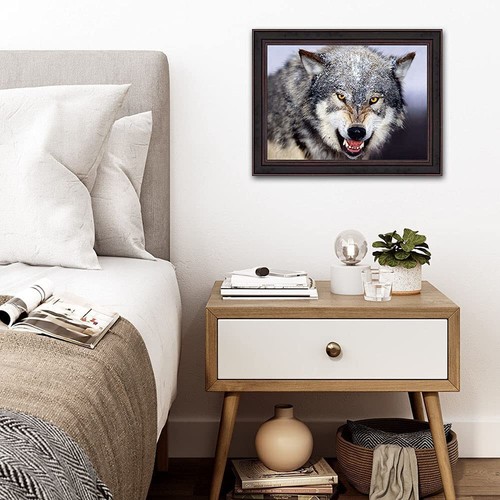 3D WILDLIFE LENTICULAR PRINT / FIERCE WOLF / 12x16 / Animal Poster / NO FRAME - Picture 2 of 4