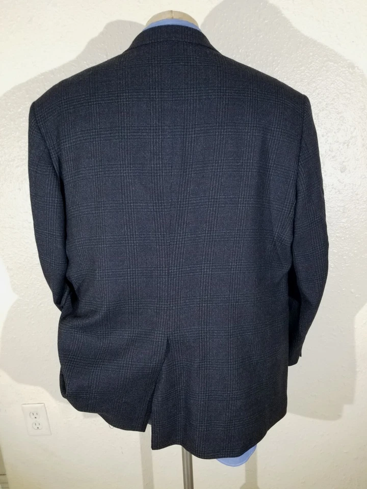 Statements 50R Black pink blue Glen Check wool Tweed Jacket Blazer Sport Coat - Image 3 of 4