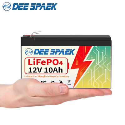 12V 10AH LiFePO4 Lithium Batterie Akku BMS für SolarBatteri Home RV Camping Boot