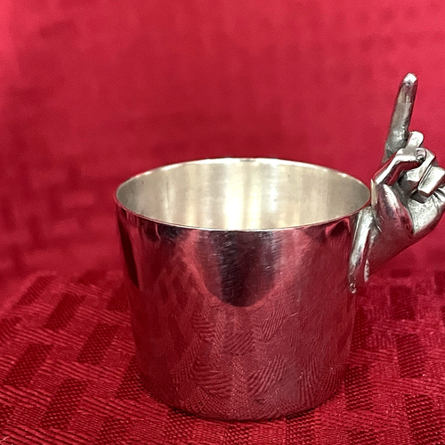 NAPIER SILVERPLATED ONE FINGER JIGGER