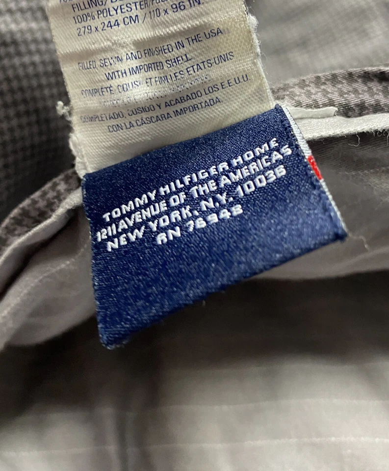 Juego de 6 cortinas y fundas Tommy Hilfiger Hudson Park gris cachemir descontinuado Foto 4 de 4