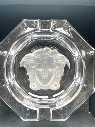 Rosenthal Versace Medusa Lumiere 13cm / 5" Ashtray Lead Crystal Brand New Boxed - Picture 2 of 11