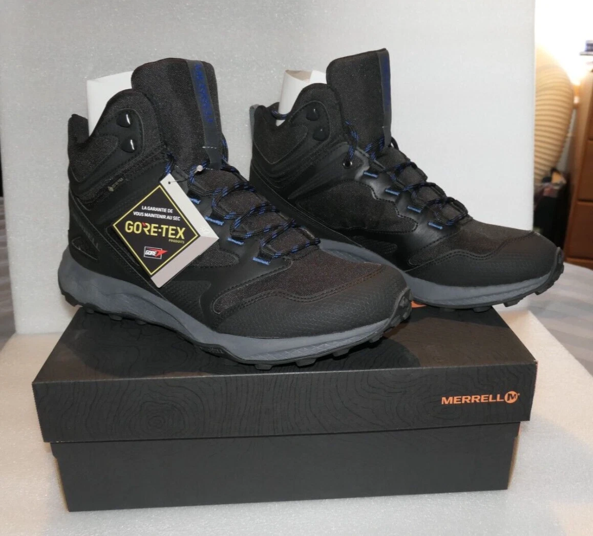 Men s Merrell Altalight Approach Mid GORE TEX Boots Black UK 11 BNWT RRP 125.05
