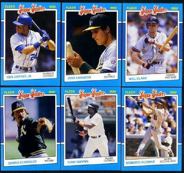 Rickey Henderson #18 1990 Fleer League Leaders