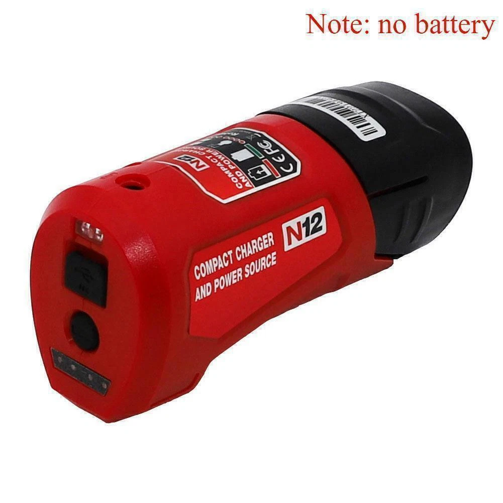 Charger USB DC 12V Adapter For Milwaukee M12 Heated Jacket Battery