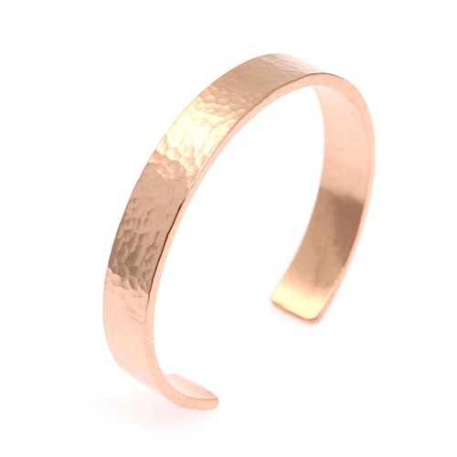 10mm Wide Hammered Copper Cuff Bracelet By John Brana Handmade Jewelry 100% U... - Picture 3 of 8