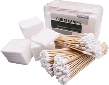 Gun Cleaning Kits Tools in Storage Box 800Pcs Patches and Swabs, 500Pcs Absorben