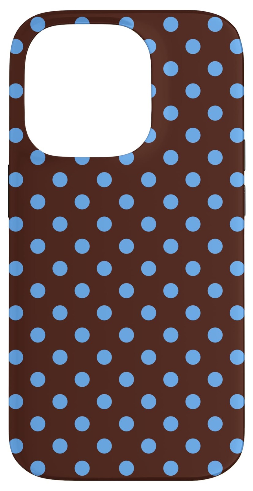 Coque iPhone 14 Pro motif pois marron bleu ultra fine et anti-rayures