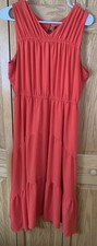 Simply Vera Vera Wang Womens Red Subtle Stripe Maxi Dress Size L