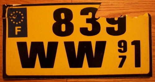 SINGLE St. MARTIN (French) LICENSE PLATE - 839 WW 9/7 1 - 第 1/1 張圖片