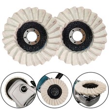 2X Wool Polishing Wheel Buffing Pads Flap Felt Disc Angle Grinder