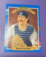 1990 RARE Error Diamond Kings Brian Harper card