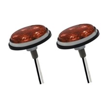 Tail Light Red Lens Chevy Bel Air 51-52 56 Fleetline Nomad Dot Reflector Bolt-on