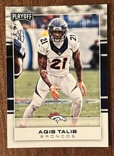 aqib talib denver broncos 2017 panini-playoff football card no. 27